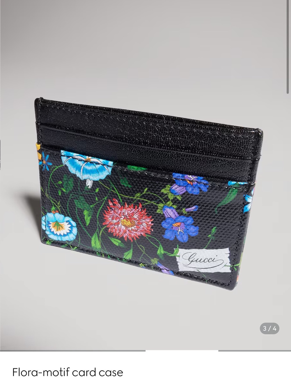 Gucci Flora-motif card case in Variation
black and multicolor canvas - Picture 3 of 7
